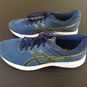 ASICS Men's Gel-Contend 6 Running Shoes, 11.5, Grand Shark/Vibrant Yellow